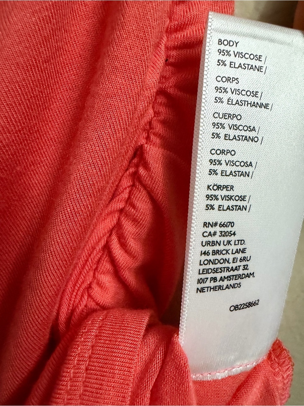Urban Outfitters Coral Draped Cowl Neck Sleeveless Blouse - Picture 5 of 9